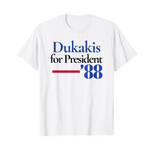 Michael Dukakis For President Campaign Button 1988 T-Shirt
